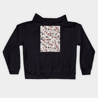 Terrazzo Pattern In Gray Terracotta Black And White Kids Hoodie